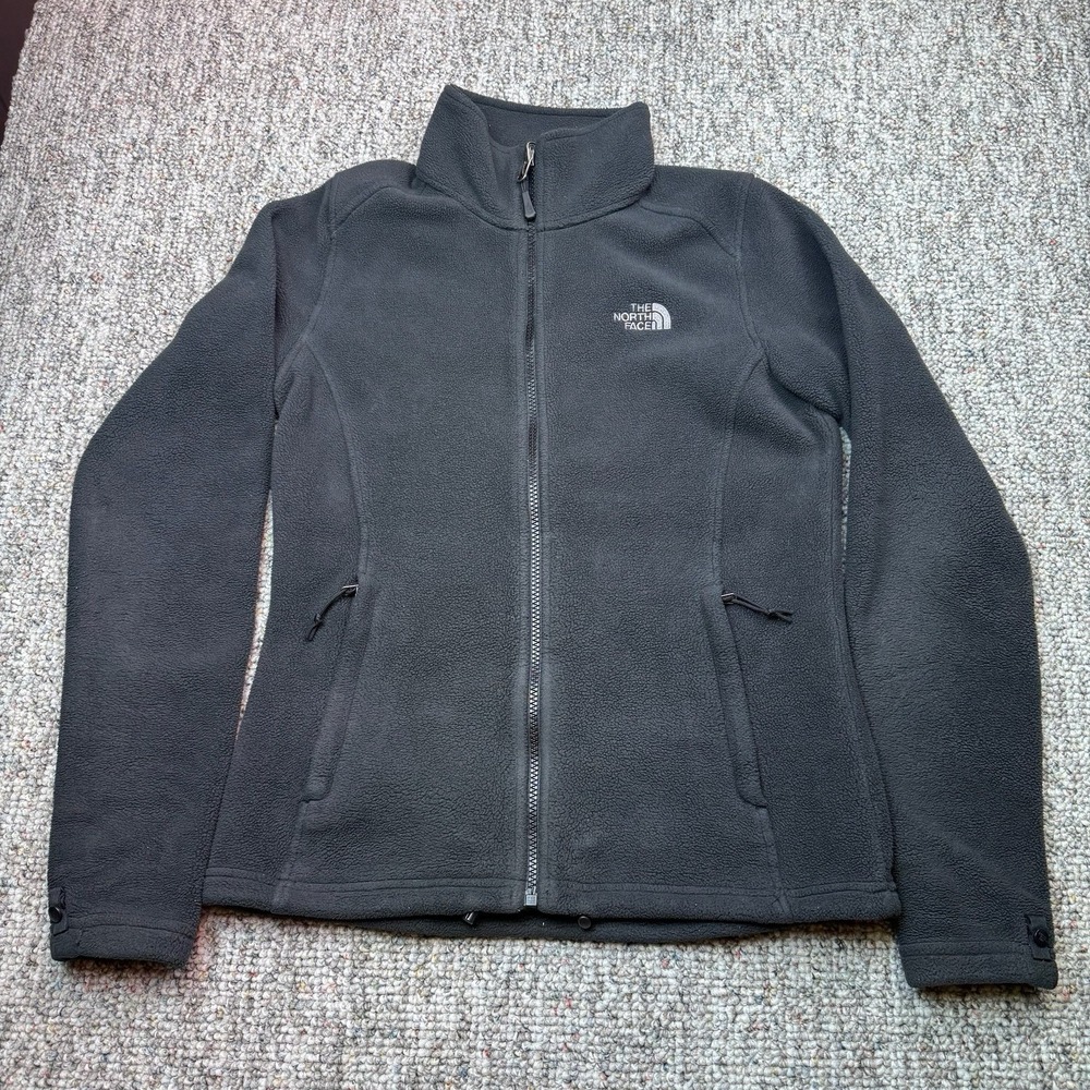 The North Face Jacket Womens XS Softshell Full Zip Fleece Hiking Outdoors Black